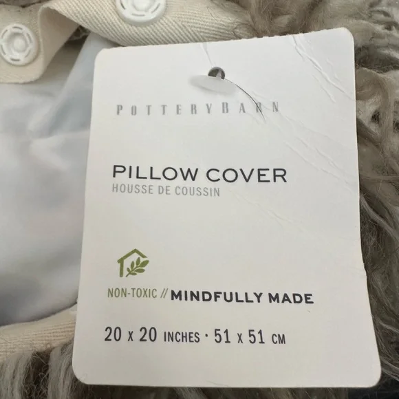 Pottery Barn faux fur pillow & insert - Picture 12 of 16